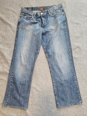 Vintage Y2K Lucky Brand Rockette Rider Jeans Made in USA Size 18 Long Button Fly